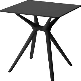 東谷 ダイニングテーブル テーブル W70×D70×H73 ブラック|ホワイト CL-484BK 4985155220854 テーブル ユニーク クロス 脚 白 黒 リビング ワークスペース カフェ お手入れ簡単 簡単組立て 北欧 個性的 ユニーク 特徴的 デザイン性 おしゃれ カワイイ ポリプロピレン