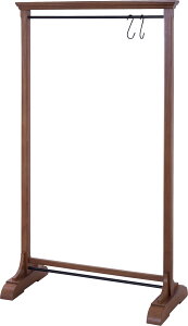 東谷 ハンガー ハンガー W91×D45×H160 ブラウン GUY-655 4985155195930 収納 ハンガーラック ポールハンガー 木製 フレーム クラシック 懐かしい どっしり 和室 S字フック付き 小物も掛けられる シン