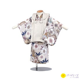 【レンタル】ベビー着物 二部式被布セット ベージュ 桜 鞠 疋田 セパレート 二部式 女の子 男の子 1歳前後 80cm ひな祭り 桃の節句 誕生日 着せ付け簡単 和装 赤ちゃん お宮参り お食い初め 夏祭り 足袋セット 着物 写真 初節句 1028 往復送料無料 【きものレンタル】