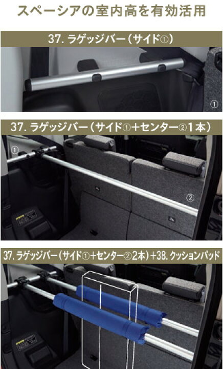 楽天市場】SUZUKI スズキ 純正 ラゲッジバー サイド 99155-53U00 or 