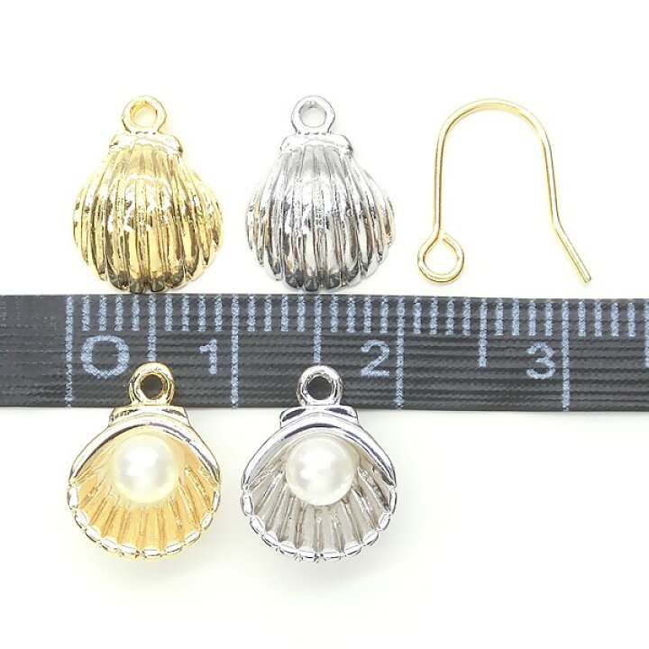 楽天市場】2個 チャーム 貝殻 シェル 貝 ホタテ 帆立 海 mermaid shell 