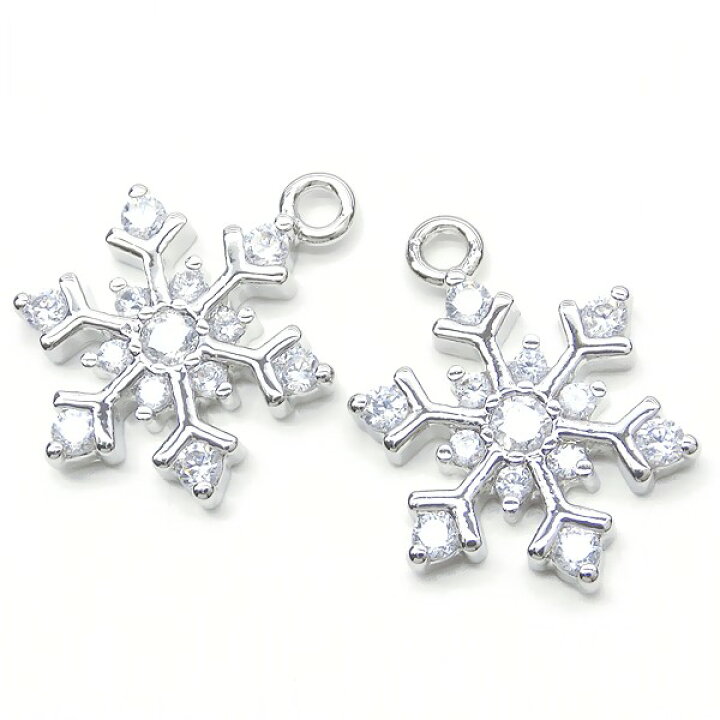 楽天市場】1個 チャーム 雪の結晶 snow crystal スノー スノー  