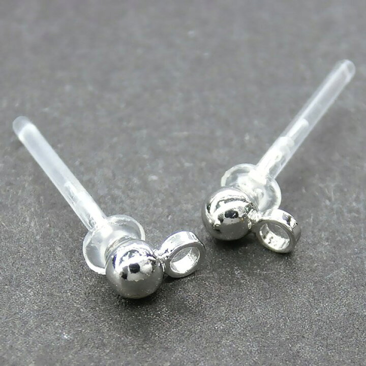 楽天市場】2ペア 日本製国産樹脂ピアスパーツ 小2.4mm＆大3mm 金属 