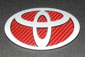 トヨタ ウイッシュ マジカルカーボン エンジンカバーエンブレム ピンク ZGE20系 ウィッシュ(2009/4〜)