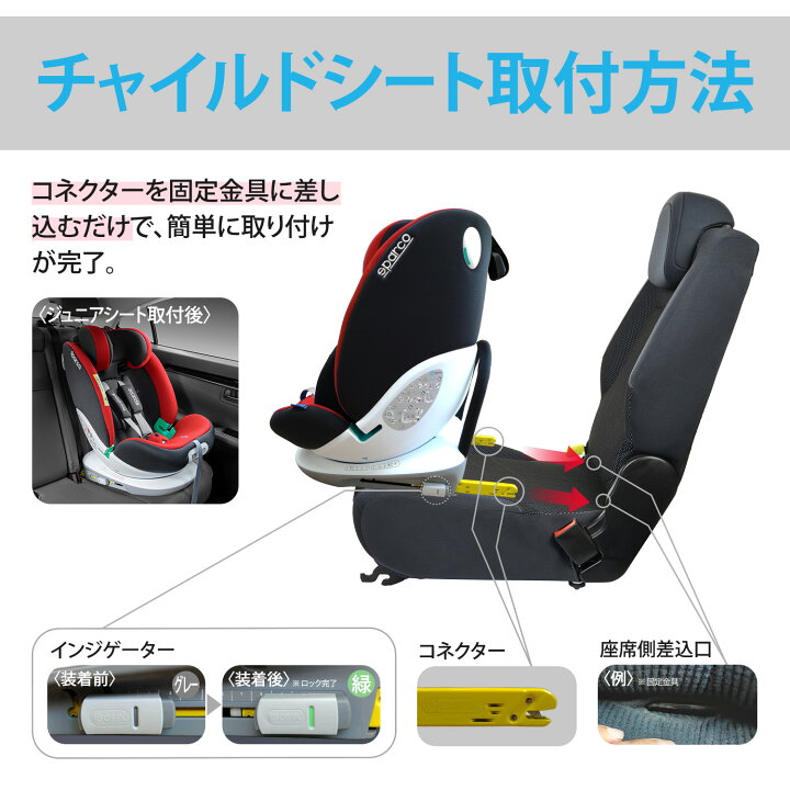 楽天市場】SPARCO スパルコ チャイルドシート キッズ 子供用カーシート 
