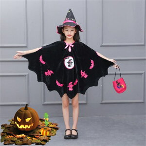 ハロウィン衣装 子供 ハロウィン仮装 子供 仮装 女の子 キッズ コスプレ 魔女 デビル かぼちゃ ハロウィン コスプレ パーティー帽子付き2点