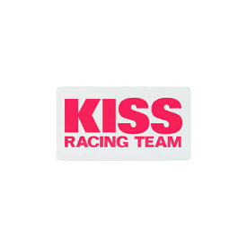 キジマ KISS Racing Team ステッカー [白ベース×ピンク文字 Mサイズ] K1472