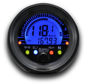 【10月31日出荷】ACEWELL 多機能デジタルメーター 12Vバッテリー装着車用 MD052-353