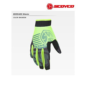 SCOYCO(�X�R�C�R) MX59 ���g�N���X�O���[�u[�u���b�N/�O���[���FL] MX59-BK-GR-L