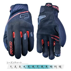�y5��12���o�ׁzFIVE �t�@�C�u �O���[�u RS3 EVO AIRFLOW �u���b�N/���b�h [L�T�C�Y] FIVE3882020102738