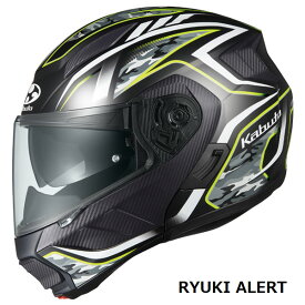 【6月4日出荷】OGKカブト システムヘルメット RYUKI ENERGY(リュウキ エナジー) フラットブラックイエロー S(55-56cm) OGK4966094602598