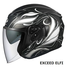 【6月4日出荷】OGKカブト オープンフェイスヘルメット EXCEED ELFI(エクシード エルフィ) フラットブラック L(59-60cm) OGK4966094609849