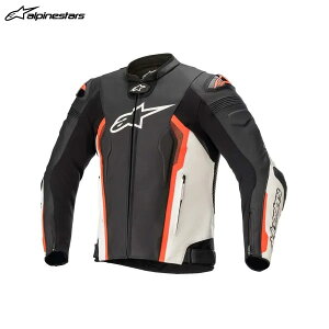y1024oׁzalpinestars ApCX^[Y MISSILE v2 LEATHER WPbg 1231 BLACK WHITE RED FLUO[TCY@52] ALP8059175889486