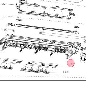 三菱 MITSUBISHI エアコン フラップ（後右側） ホワイト系 M21ED4041