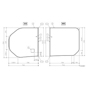 TOTO バスルーム 風呂ふた KG160STPラクかる2枚R AFKKS81055RSAA21W