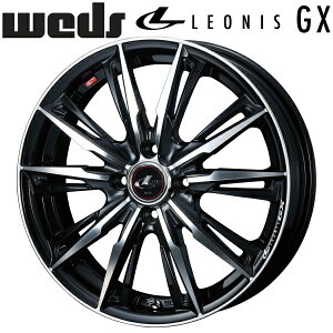 Weds LEONIS GX パールブラック/ミラーカット ホイール4本セット6.0J-16インチ 4穴/PCD100 インセット+42 ハブ径:65φ 座面形状:M12 60°テーパー座専用【代引不可】