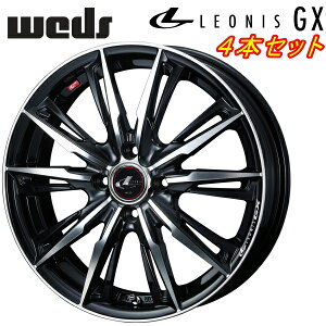 Weds LEONIS GX zC[4{Set p[ubN/~[Jbg4.5-14C` 4/PCD100 CZbg+45ysz