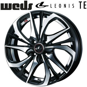 Weds LEONIS TE パールブラック/ミラーカット ホイール4本セット6.0J-16インチ 4穴/PCD100 インセット+42 ハブ径:65φ 座面形状:M12 60°テーパー座専用【代引不可】