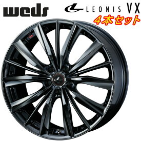 Weds LEONIS VX ホイール4本Set ブラックメタルコートI8.0-19インチ 5穴/PCD114.3 インセット+48【代引不可】