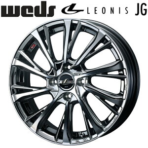 Weds LEONIS JG ブラックメタルコート/ミラーカット ホイール4本セット5.0J-16インチ 4穴/PCD100 インセット+45 ハブ径:65φ 座面形状:M12 60°テーパー座専用【代引不可】