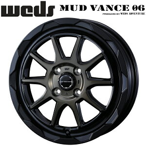 WEDS ADVENTURE MUD VANCE06 ブラックポリッシュブロンズクリア ホイール4本セット6.0J-16インチ 4穴/PCD100 インセット+40 ハブ径:73φ 座面形状:M12 60°テーパー座専用【代引不可】