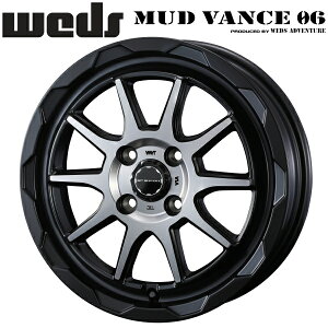 WEDS ADVENTURE MUD VANCE06 マットブラックポリッシュ ホイール4本セット6.0J-16インチ 4穴/PCD100 インセット+40 ハブ径:73φ 座面形状:M12 60°テーパー座専用【代引不可】