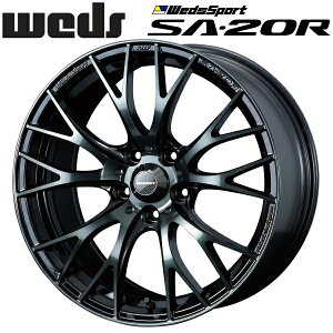 WedsSport SA-20R ウォースブラッククリアー ホイール4本セット7.5J-18インチ 5穴/PCD100 インセット+45 ハブ径:65φ 座面形状:M12 60°テーパー座専用【代引不可】