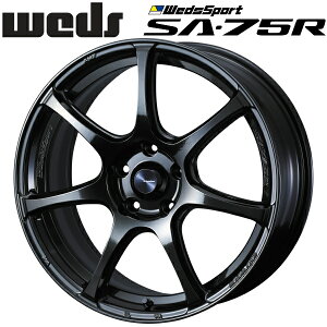 WedsSport SA-75R ハイパーブラッククリアII ホイール1本価格7.5J-18インチ 5穴/PCD100 インセット+45 ハブ径:65φ 座面形状:M12 60°テーパー座専用【代引不可】