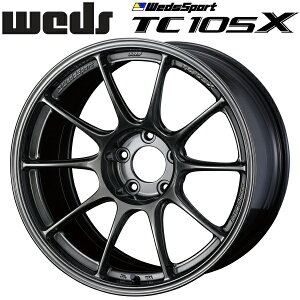 WedsSport TC105X EJチタン ホイール1本価格10.5J-18インチ 5穴/PCD114.3 インセット+12 ハブ径:73φ 座面形状:M12 60°テーパー座専用【代引不可】