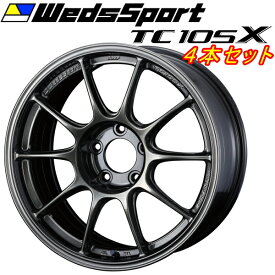 WedsSport TC105X ホイール4本Set EJチタン7.5-17インチ 4穴/PCD100 インセット+30【代引不可】