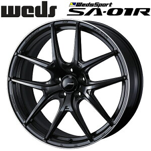 WedsSport SA-01R ���^���u���b�NF �z�C�[��4�{�Z�b�g8.0J-19�C���` 5��/PCD114.3 �C���Z�b�g+45 �n�u�a:73�� ���ʌ`��:M12 60°�e�[�p�[���AM14 60°�e�[�p�[���y����s�z