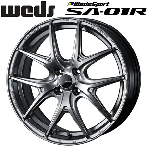 WedsSport SA-01R プラチナシルバーブラック ホイール4本セット5.0J-16インチ 4穴/PCD100 インセット+45 ハブ径:65φ 座面形状:M12 60°テーパー座専用【代引不可】