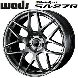 WedsSport SA-27R プラチナシルバーブラック ホイール4本セット9.5J-18インチ 5穴/PCD100 インセット+45 ハブ径:65φ 座面形状:M12 60°テーパー座、M14 60°テーパー座【代引不可】