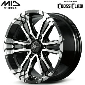 MID NITRO POWER CROSS CLAW ホイール4本Set ブラックメタリック+ミラーカット6.5J-17インチ 6穴/PCD139.7 インセット+48【送料無料・代引不可】