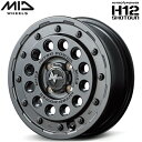 MID NITRO POWER H12 SHOTGUN ホイール4本Set バレルブラック4.5...
