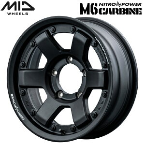 MID NITRO POWER M6 CARBINE ホイール1本価格 ガンブラック6.0J-16インチ 5穴/PCD139.7 インセット-5【代引不可】