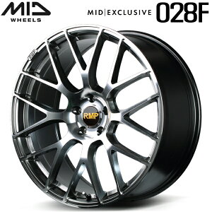MID EXCLUSIVE 028F ホイール1本価格 ハイパーメタルコート/ミラーカット7.5J-19インチ 5穴/PCD114.3 インセット+55【代引不可】