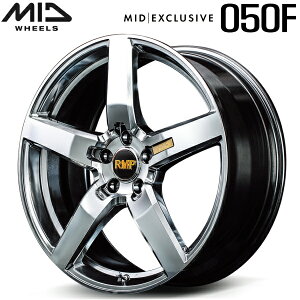 MID EXCLUSIVE 050F ホイール4本Set ハイパーメタルコート/ミラーカット8.0J-19インチ 5穴/PCD114.3 インセット+38【送料無料・代引不可】