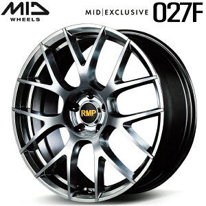 MID EXCLUSIVE 027F ホイール1本価格 ハイパーメタルコート/ミラーカット7.5J-19インチ 5穴/PCD114.3 インセット+48【代引不可】