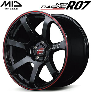MID RACING R07 zC[4{Set ubN/bhC7.5J-18C` 5/PCD114.3 CZbg+40yEsz