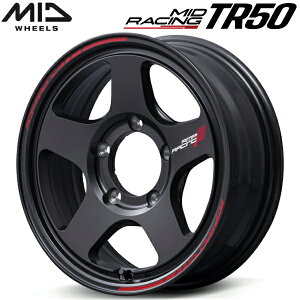 MID RACING TR50 ホイール1本価格 ターマックブラック5.5J-16インチ 5穴/PCD139.7 インセット+20【代引不可】