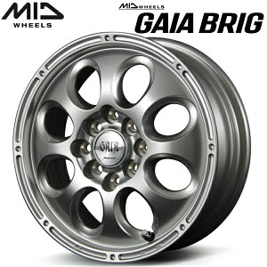 MID WHEELS GAIA BRIG ホイール4本Set シルバー5.0J-14インチ 8穴/PCD100&114.3 インセット+42【送料無料・代引不可】