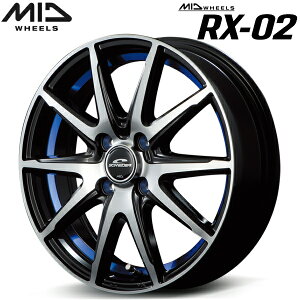 MID WHEELS RX-02 zC[4{Set ubN|bV/A_[Jbgu[4.5J-14C` 4/PCD100 CZbg+45yEsz