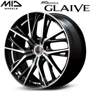 MID WHEELS GLAIVE ホイール4本Set ダイヤモンドブラックポリッシュ/アンダーカットDC7.0J-18インチ 5穴/PCD114.3 インセット+48【送料無料・代引不可】