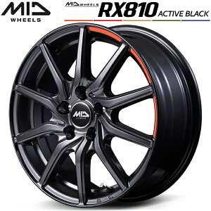 MID MID WHEELS RX810 ACTIVE BLACK 4{Set ANeBuubN6.0J-15C` 5/PCD100 CZbg+45yEsz