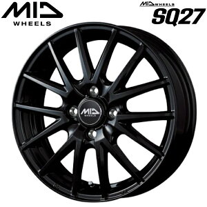 MID WHEELS SQ27 ���^���b�N�u���b�N �z�C�[��1�{���i4.5J-14�C���` 4��/PCD100 �C���Z�b�g+45 �n�u�a:67.1�� ���ʌ`��:M12 60°�e�[�p�[����p�y����s�z