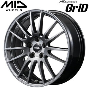 MID WHEELS GriD ���^���b�N�O���[ �z�C�[��1�{���i7.0J-17�C���` 5��/PCD114.3 �C���Z�b�g+47 �n�u�a:60.1�� ���ʌ`��:���N�T�X���g���^����M12×P1.5���ʍ��i�b�g��p�y����s�z