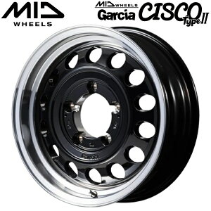 MID WHEELS Garcia CISCO Type-II �u���b�N/�����|���b�V�� �z�C�[��1�{���i5.5J-16�C���` 5��/PCD139.7 �C���Z�b�g+20 �n�u�a:108.8�� ���ʌ`��:M12 60°�e�[�p�[����p�y����s�z