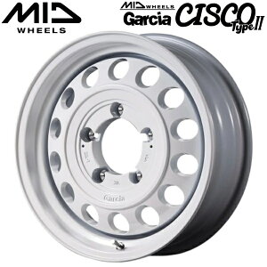MID WHEELS Garcia CISCO Type-II �I�[���h�C���O���b�V���z���C�g �z�C�[��4�{�Z�b�g5.5J-16�C���` 5��/PCD139.7 �C���Z�b�g+20 �n�u�a:108.8�� ���ʌ`��:M12 60°�e�[�p�[����p�y���������E����s�z