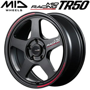 MID RACING TR50 �^�[�}�b�N�u���b�N �z�C�[��1�{���i7.5J-17�C���` 5��/PCD100 �C���Z�b�g+40 �n�u�a:67.1�� ���ʌ`��:M12 60°�e�[�p�[����p�y����s�z
